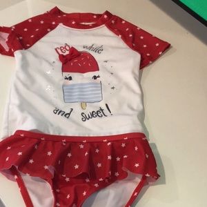 Gymboree 2t rash guard bikini